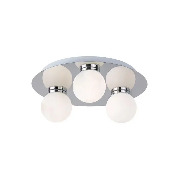 Plafon łazienkowy becca okrągły g9 3x max. 28w ip44 biały/chrom 2113 | Prosto od producenta