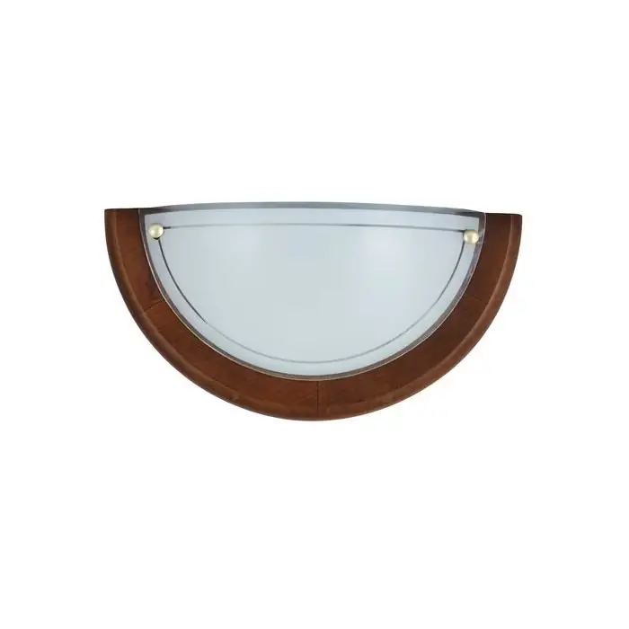 Obniżka - Półplafon ufo e27/1x60w drewno dąb 5407