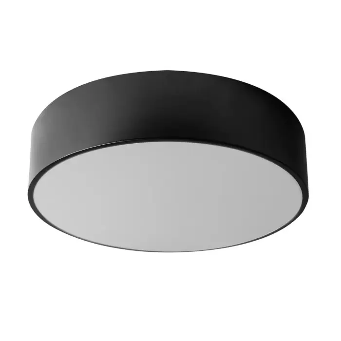 Lampa plafon 30cm okrągła czarny sufitowa app640-2c OSW-00088 | Duży rabat