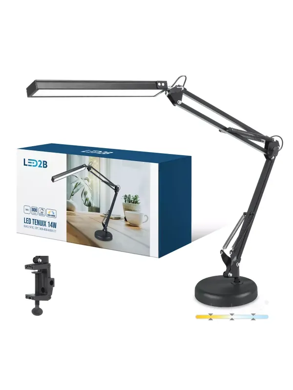 Lampka biurkowa LED TENUIX 14W 3CCT czarna LED2B 001972 - Oferta specjalna