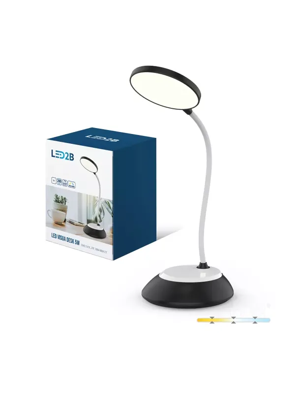 Klienci polecają - Lampka biurkowa LED VISUA DESK 5W czarna LED2B 001975