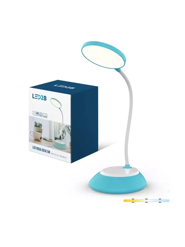 Lampka biurkowa LED VISUA DESK 5W niebieska LED2B 001977 - Nowość już dostępna