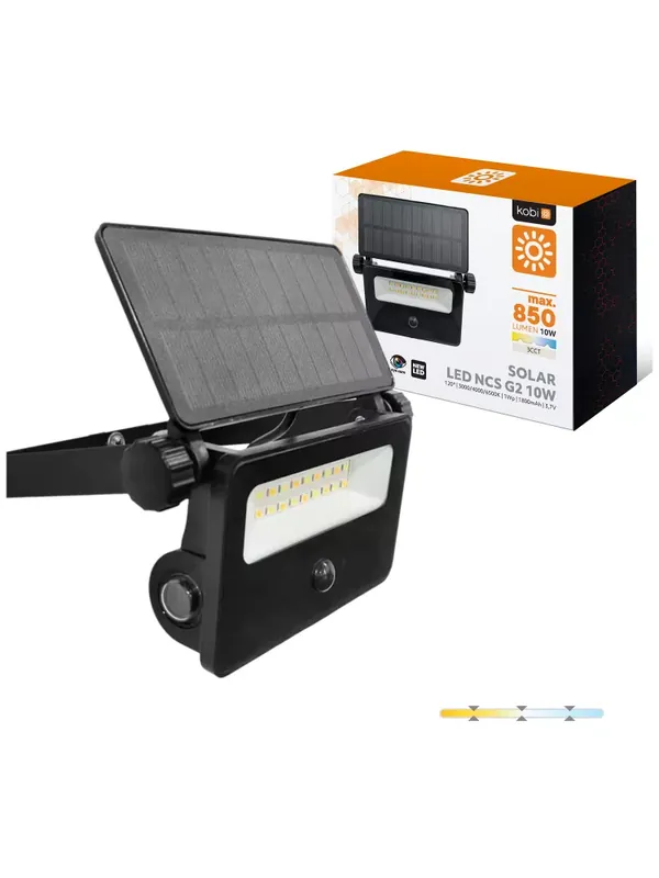 Naświetlacz solarny LED NCS G2 10W 3CCT IP54 Kobi 004964 | Oszczędź