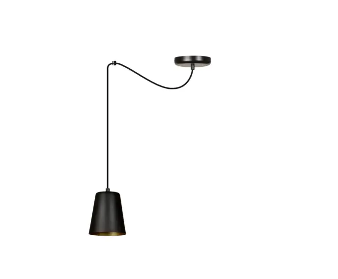 Hit sprzedażowy | LAMPA WISZĄCA Emibig 1xE27 60W LINK 1 BLACK / GOLD 455/1