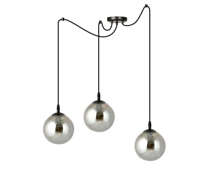 Żyrandol Emibig 3xE14 40W GIGI 3 BLACK GRAFIT 937/3 | Bezpieczna płatność