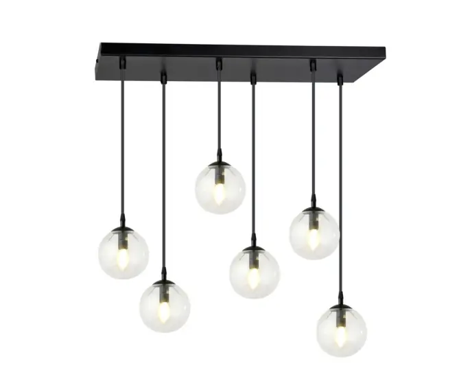 Cena po obniżce - Żyrandol Emibig 6xE14 40W COSMO 6 BL/TRANSPARENT 711/6