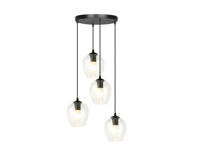 Ekstra rabat - Żyrandol Emibig 4xE27 40W ISTAR 4 PREMIUM BL/TRANSPARENT 679/4PREM
