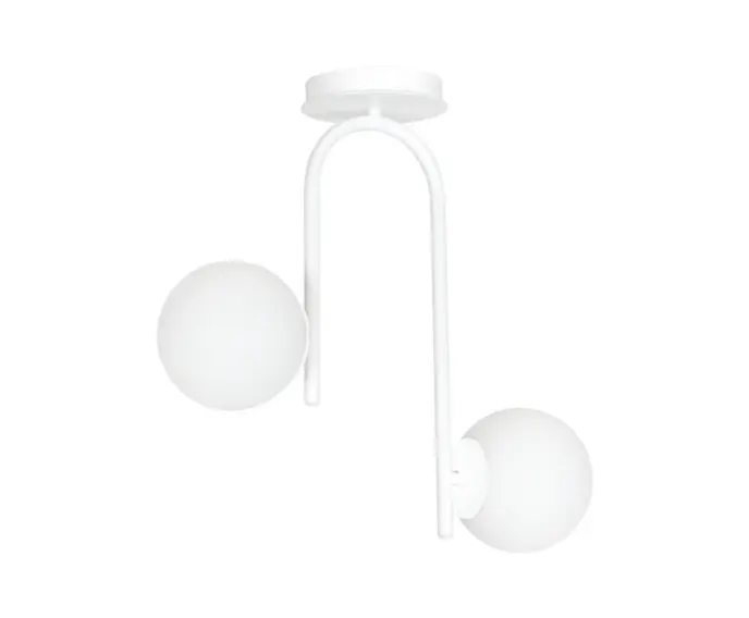 Promocja | LAMPA SUFITOWA Emibig 2xE14 40W KALF 2 WHITE 1031/2