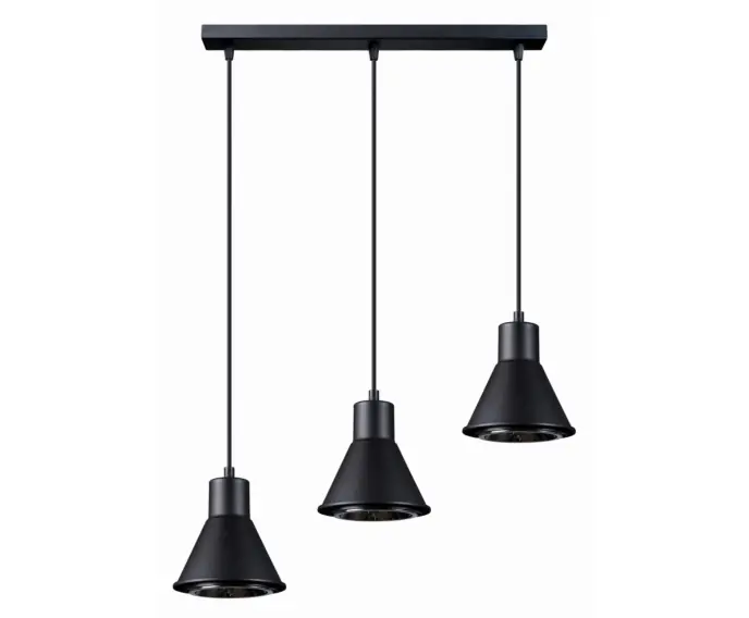 Żyrandol TAZILA 3 czarny ES111 Sollux Lighting model SL.0990 - Sprawdź teraz