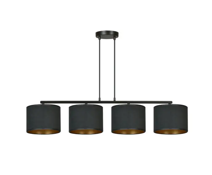 Żyrandol Emibig 4xE27 60W HILDE 4 BL BLACK 1054/4 - Bestseller