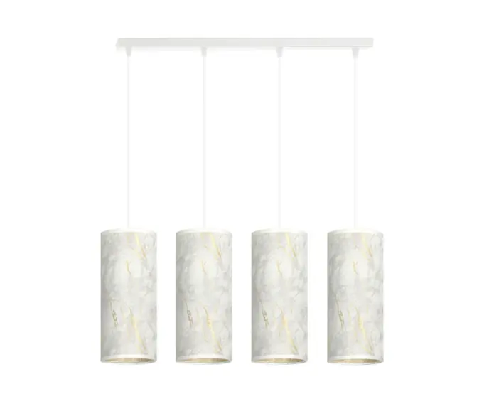 Żyrandol Emibig 4xE27 40W KARLI 4 WH MARBLE WHITE 1057/4 | Wyprzedaż