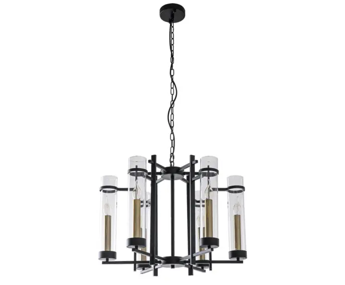Żyrandol Italux Aspen klasyczny czarny PND-31186-6A-BL - Wygodne zakupy