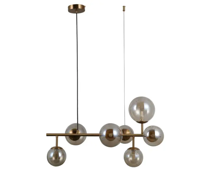 Żyrandol Italux Frontera nowoczesny złoty PND-40423-7A - Oferta promocyjna