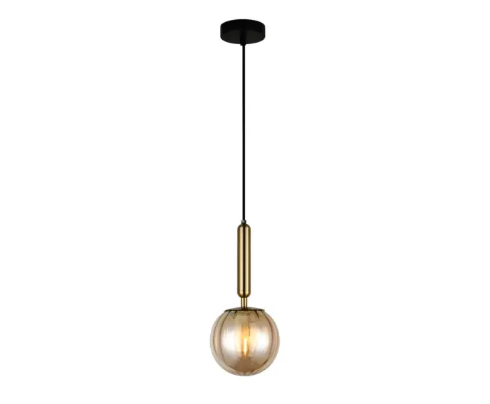 Popularny produkt | Żyrandol Italux Ravena nowoczesny mosiądz PND-2324-1 BRO+AMB