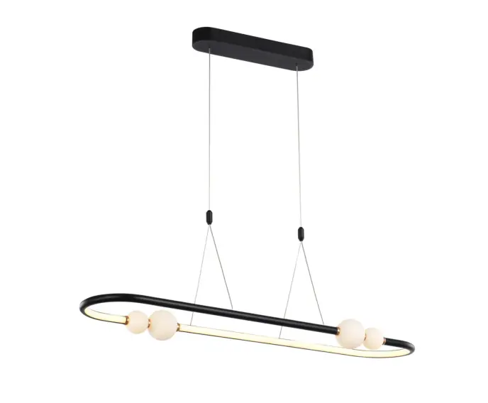 Rabat - Lampa wisząca Italux Lozanna LED nowoczesna czarna PND-20112035-1C-BL