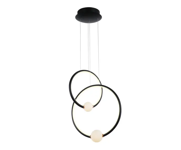 Okazja dnia - Lampa wisząca Italux Lozanna LED nowoczesna czarna PND-20112035-2B-BL