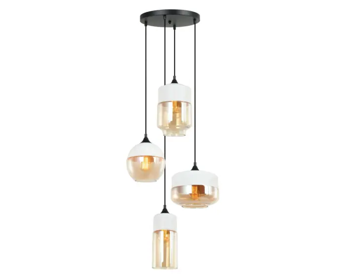 Żyrandol Italux Molina nowoczesny czarny MDM-4364/4 W+AMB - Ostatnie dni