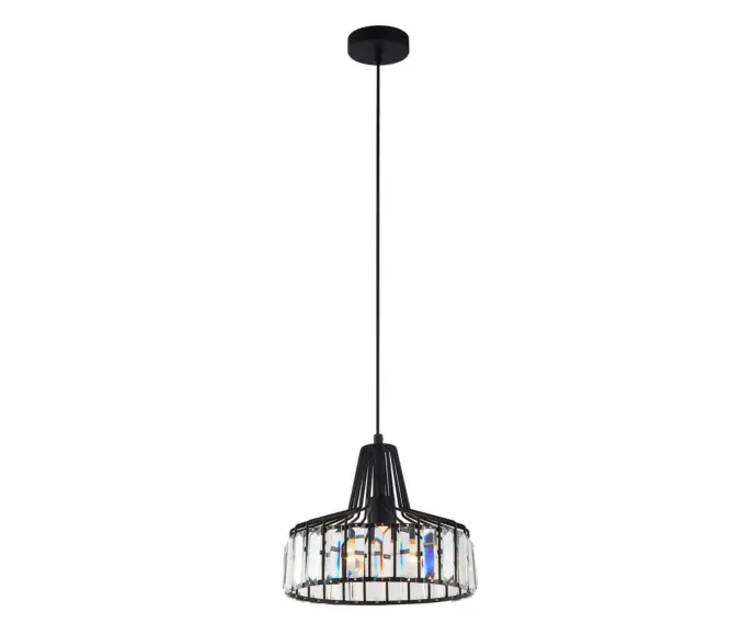 Produkt ceniony przez klientów | Lampa wisząca Italux Manzo industrialna czarna MDM-2722/1S A BK