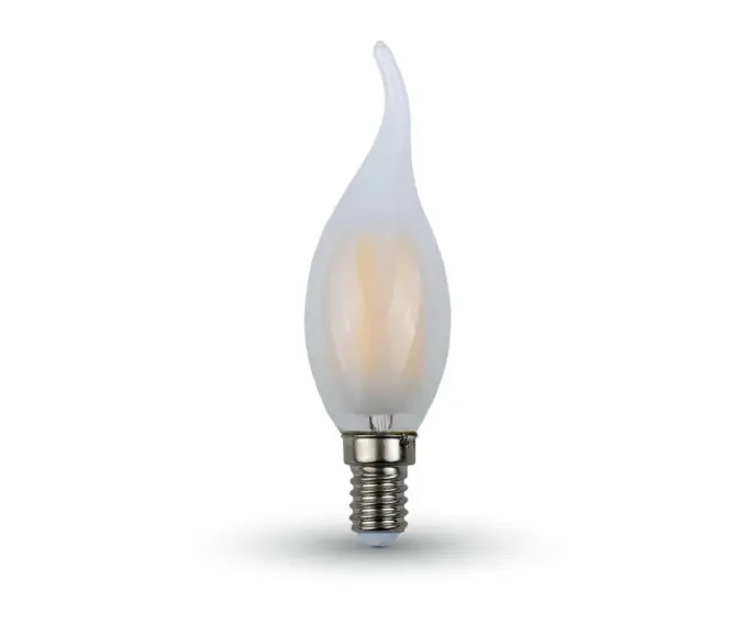 Żarówka LED V-TAC 4W Filament E14 Mrożona Świeczka Płomyk VT-1937 ciepła 400lm - Świetna oferta