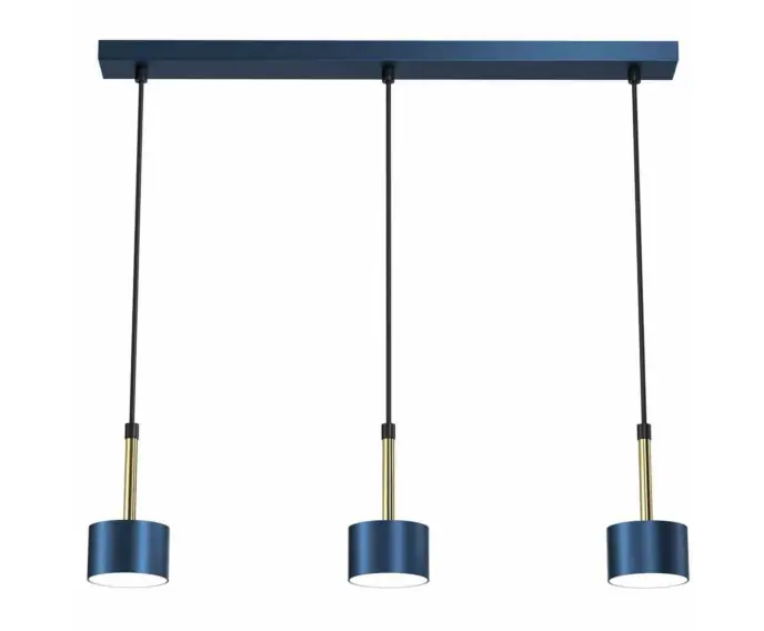 Oszczędź teraz - Lampa wisząca żyrandol Milagro ARENA MLP7773 niebieski / złoto