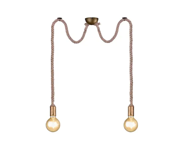 Lampa wisząca ROPE złoty Trio 310100204 - Tylko kilka sztuk