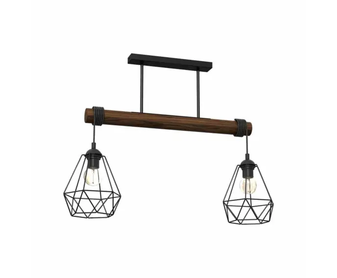 Lampa wisząca żyrandol Milagro ACERO MLP7887 czarny / brązowy | Najlepsza cena