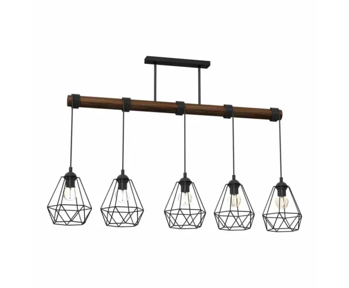Lampa wisząca żyrandol Milagro ACERO MLP7889 czarny / brązowy | Sprawdzony wybór