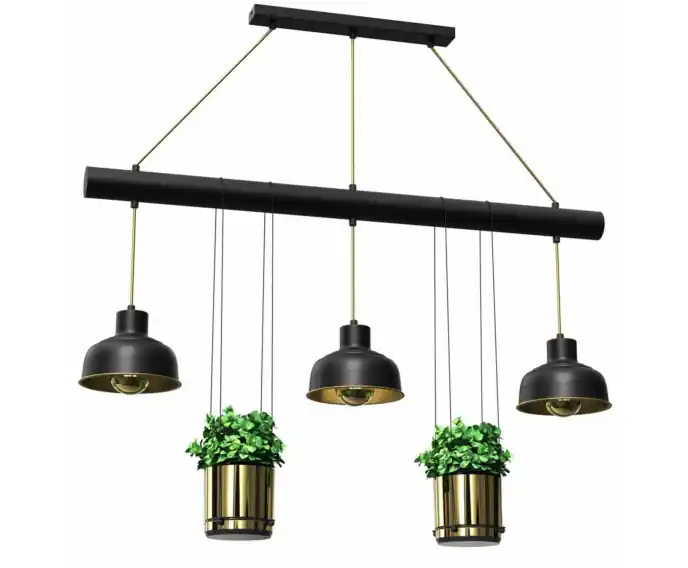 Lampa wisząca żyrandol Milagro FLORA MLP7986 czarny / złoty - Obniżka