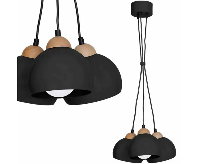 Lampa wisząca żyrandol Milagro DAMA MLP6580 czarny - Oferta