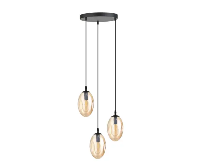 Żyrandol Emibig 3xE14 10W ASTRAL 3 miodowe klosze 1267/3PREM | W sprzedaży