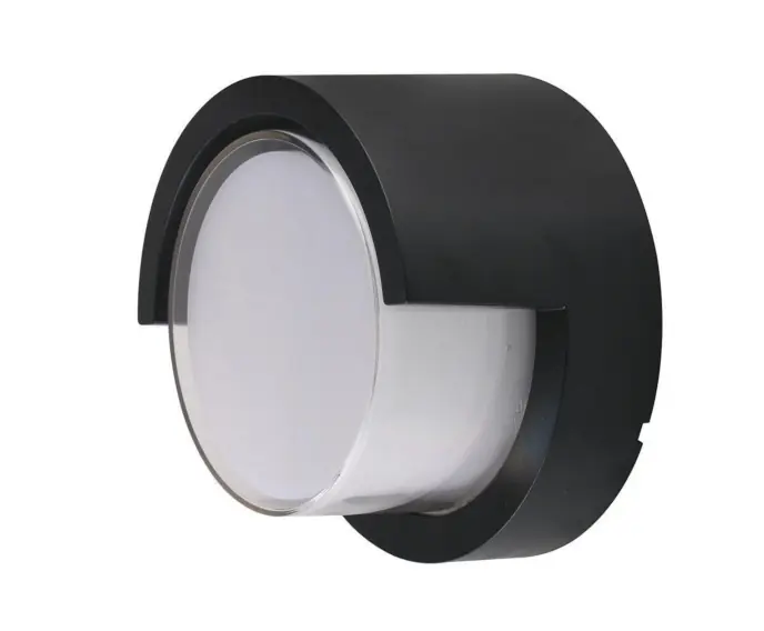 Oprawa Ścienna V-TAC 12W LED IP65 Czarny Okrągły VT-827 ciepła 650lm | Outlet