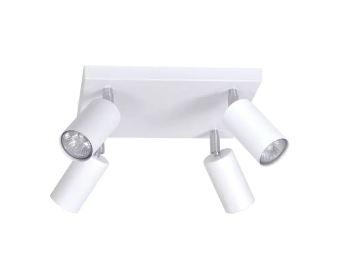 Hit - Lampa sufitowa biała spot regulowane reflektory KAYLA Kaja K-4458
