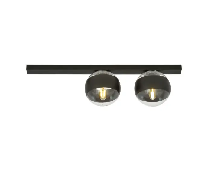 Lampa sufitowa Emibig 2xE14 40W FIT 2 BLACK/STRIPE 1123/2 | Produkt premium