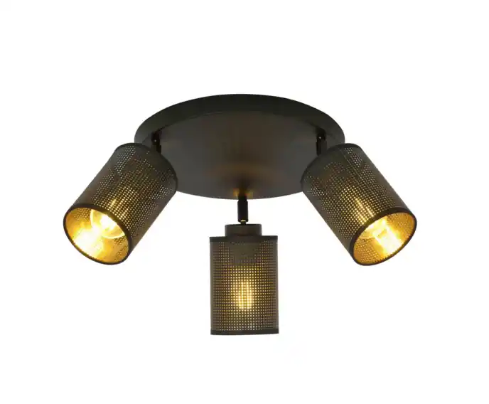 Lampa sufitowa Emibig 3xE27 60W BRONX 3 PREMIUM BLACK 1152/3PREM - Wyjątkowa oferta