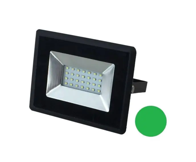 Profesjonalna jakość | Naświetlacz halogen LED V-TAC 20W Czarny E-Series IP65 VT-4021 Zielony 1700lm