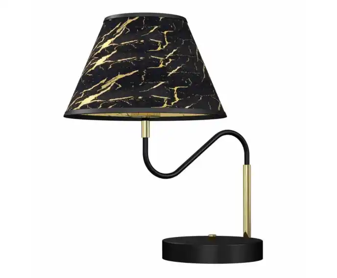 Lampa stołowa biurkowa LED Milagro HERMES MLP7283 czarny / złoty | Mega okazja