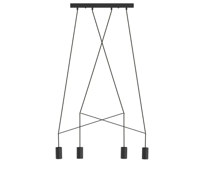 Kupuj bezpiecznie - Lampa wisząca żyrandol Nowodvorski IMBRIA czarna, stal 9192