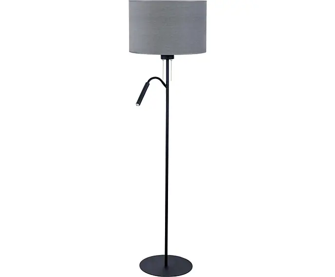 Lampa stojąca podłogowa LED Nowodvorski HOTEL PLUS szara, tkanina 9072 | Cena producenta