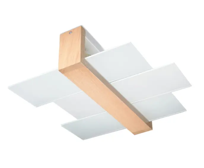 Świetna oferta | Lampa sufitowa FENIKS 2 Naturalne Drewno Sollux Lighting SL.0076