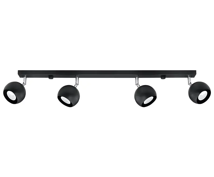 Tylko kilka sztuk | Lampa sufitowa OCULARE 4L Czarna Sollux Lighting SL.0447