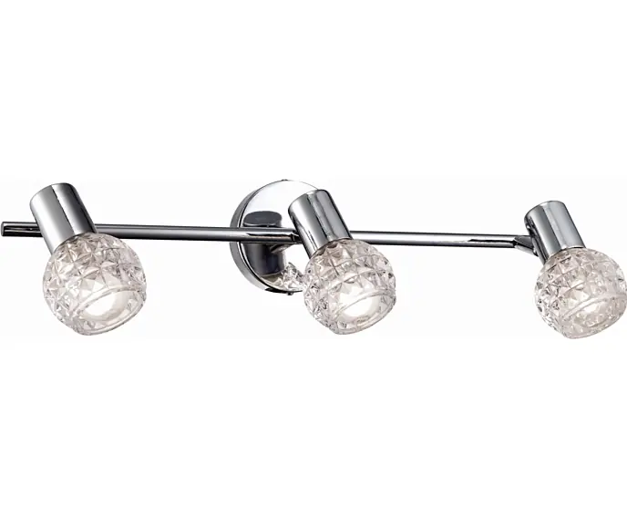 Najlepsza cena | Lampa ścienno-sufitowa nowoczesna szkło chrom Kaja ALPINA K-C9590B/3