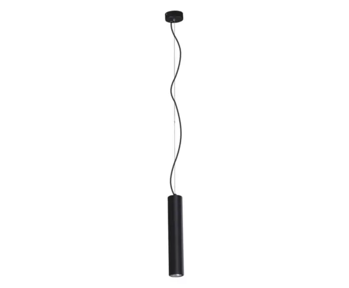 Zniżka | Lampa wisząca nowoczesna czarna tuba Kaja MILE K-4407