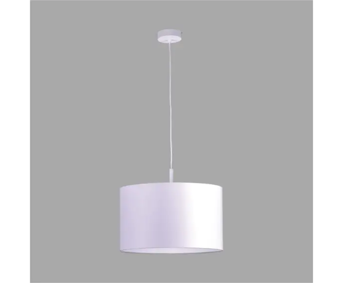 Lampa wisząca klasyczna biała abażur Kaja SIMONE K-4330 - Jeszcze taniej