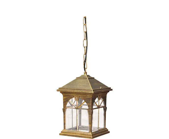 Lampa ogrodowa wisząca latarnia złota Kaja KERRY K-5156H CZARNY/ZŁOTY | Nowy produkt