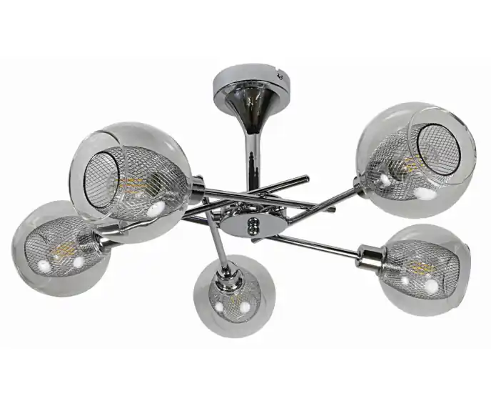 Żyrandol OZZO 5X40W E14 CHROM KLOSZ BEZBARWNY 35-72252 Candellux | Wyjątkowa oferta