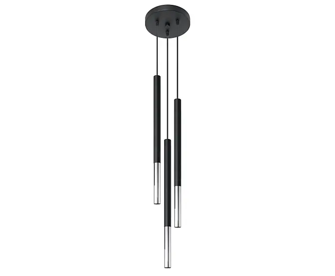 Ostatnie egzemplarze - Lampa wisząca MOZAICA 3P czarny/chrom Sollux Lighting SL.0887