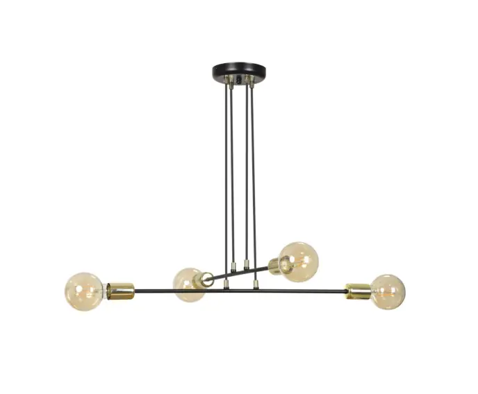 Żyrandol Emibig 4xE27 40W VESIO 4 BLACK 785/4 | Nowość