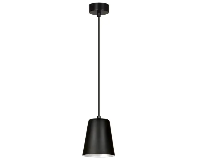 LAMPA WISZĄCA Emibig 1xE27 60W MILAGRO 1 BLACK / WHITE 396/1 | Sprawdź teraz