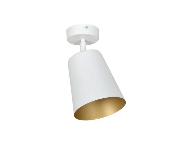 SPOT Emibig 1xE27 60W PRISM 1 WHITE / GOLD 407/1 - Duży rabat
