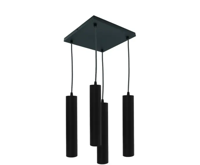 Od ręki - Lampa wisząca slim czarna 4xGU10 Circus ID-6042-24 Idealed